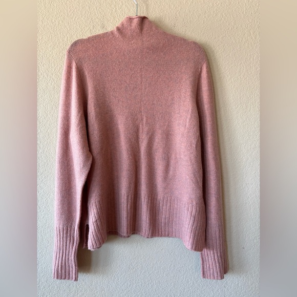 Madewell Sweater Pink Inland turtleneck coziest yarn alpaca wool blend XL - Picture 9 of 11